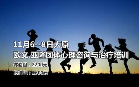 11月27-29日太原欧文·亚隆团体心理咨询与治疗系统培训